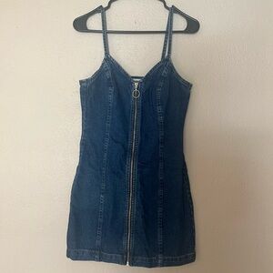 Topshop Moto Blue Denim Dress